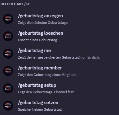 Geburtstagsliste