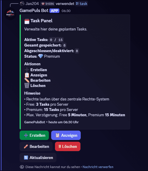 Task System Screenshot