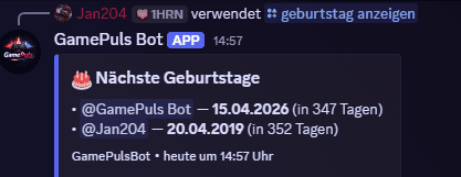 Geburtstag anzeigen