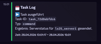 Task Log Screenshot